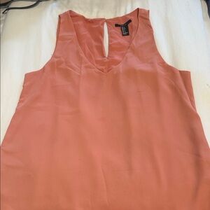 Forever 21 Coral Sleeveless Tank Top
